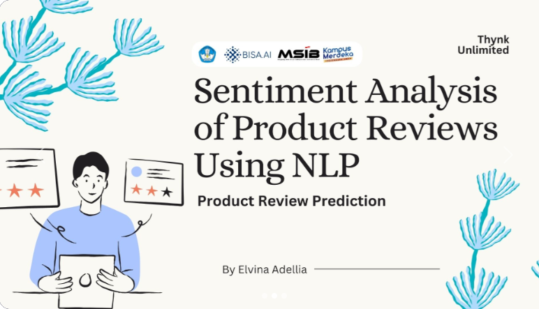 Project cover: Sentiment Analysis of Product Reviews Using NLP, by Elvina Adellia